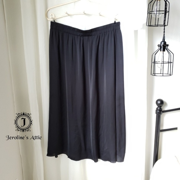 Soft Surroundings Black 100% Polyester Skirt - Picture 2 of 6
